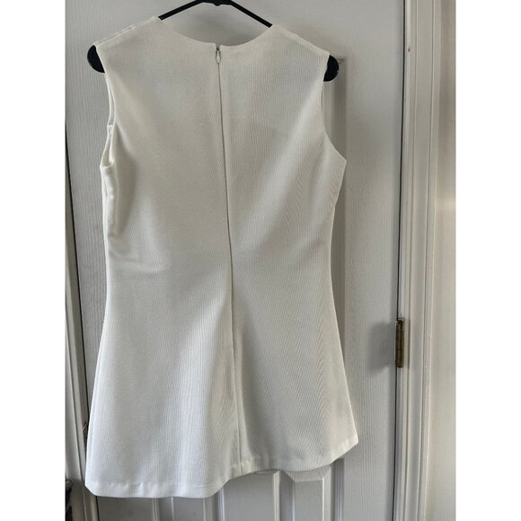 Vtg 1970's Back Line Tennis Dress Tenniswear By Eaton Size 14 White With White - Picture 4 of 8